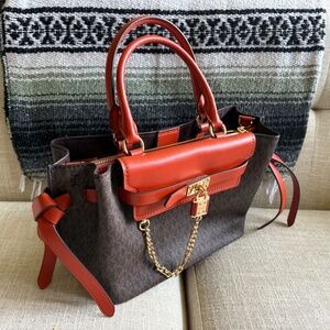 Michael Kors Hamilton Legacy Small Logo Belted Satchel